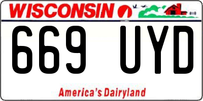 WI license plate 669UYD