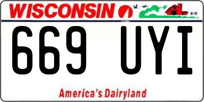 WI license plate 669UYI