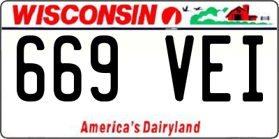 WI license plate 669VEI
