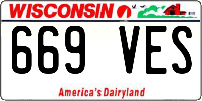 WI license plate 669VES