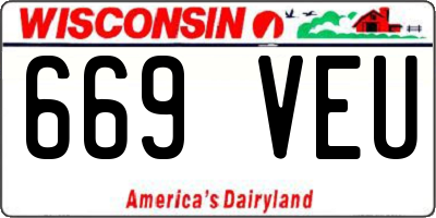 WI license plate 669VEU