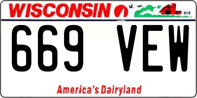WI license plate 669VEW
