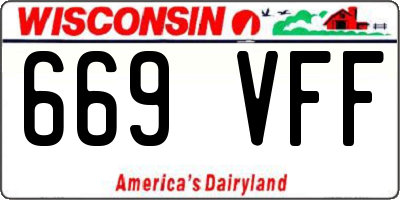 WI license plate 669VFF