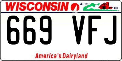 WI license plate 669VFJ