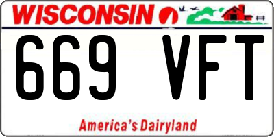 WI license plate 669VFT