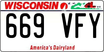 WI license plate 669VFY