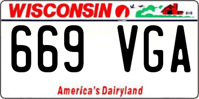 WI license plate 669VGA
