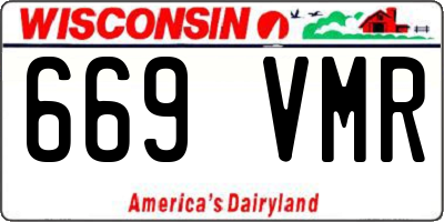 WI license plate 669VMR