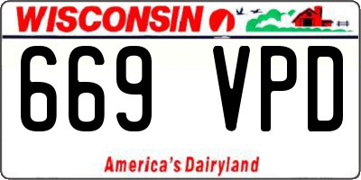 WI license plate 669VPD