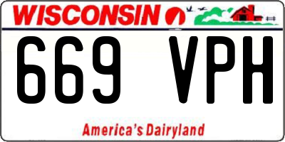 WI license plate 669VPH