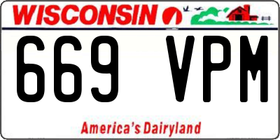 WI license plate 669VPM