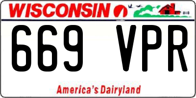 WI license plate 669VPR