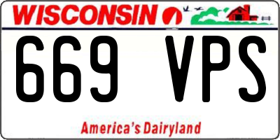 WI license plate 669VPS