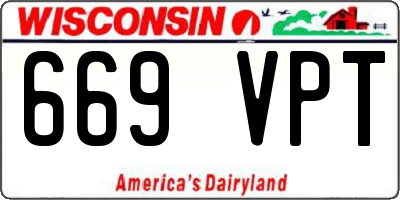 WI license plate 669VPT