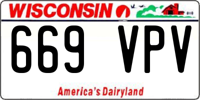 WI license plate 669VPV