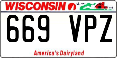 WI license plate 669VPZ