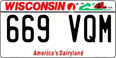 WI license plate 669VQM