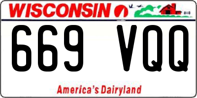 WI license plate 669VQQ