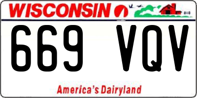 WI license plate 669VQV