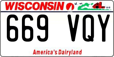 WI license plate 669VQY