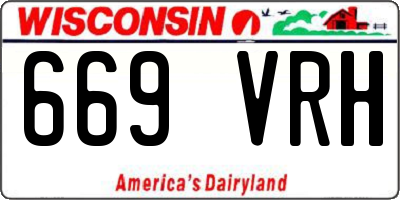 WI license plate 669VRH
