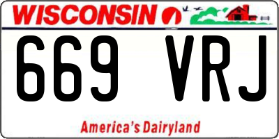 WI license plate 669VRJ