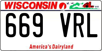 WI license plate 669VRL