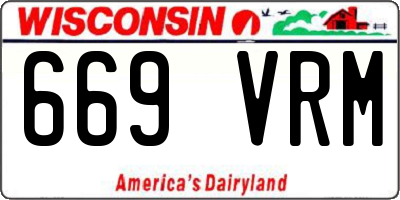 WI license plate 669VRM