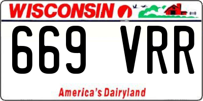 WI license plate 669VRR