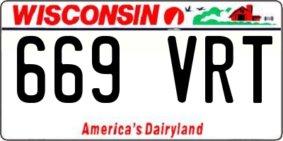 WI license plate 669VRT