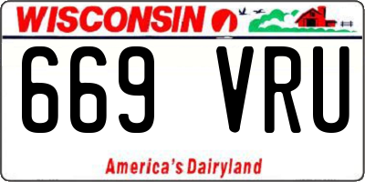 WI license plate 669VRU