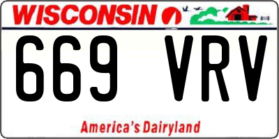 WI license plate 669VRV