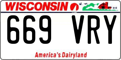 WI license plate 669VRY