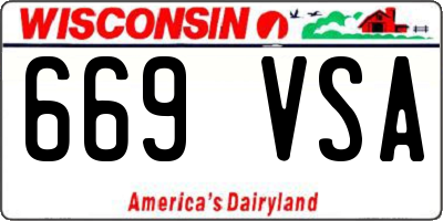 WI license plate 669VSA