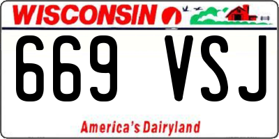 WI license plate 669VSJ