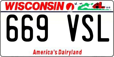 WI license plate 669VSL