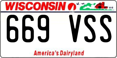 WI license plate 669VSS