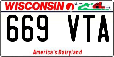 WI license plate 669VTA