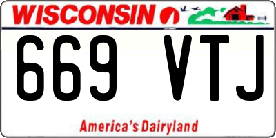 WI license plate 669VTJ