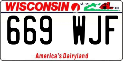WI license plate 669WJF