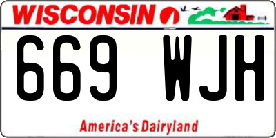 WI license plate 669WJH
