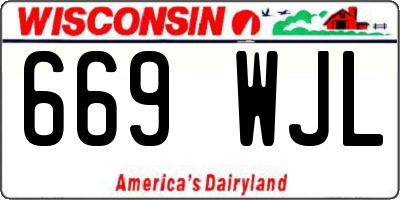 WI license plate 669WJL