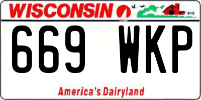 WI license plate 669WKP