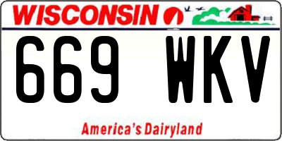 WI license plate 669WKV