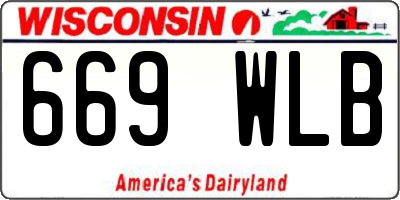 WI license plate 669WLB