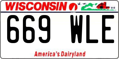WI license plate 669WLE