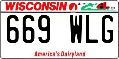 WI license plate 669WLG