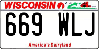 WI license plate 669WLJ