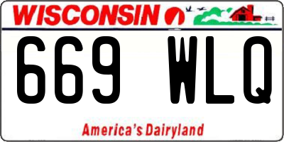 WI license plate 669WLQ