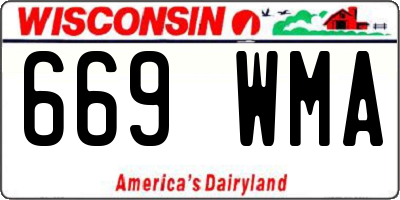 WI license plate 669WMA